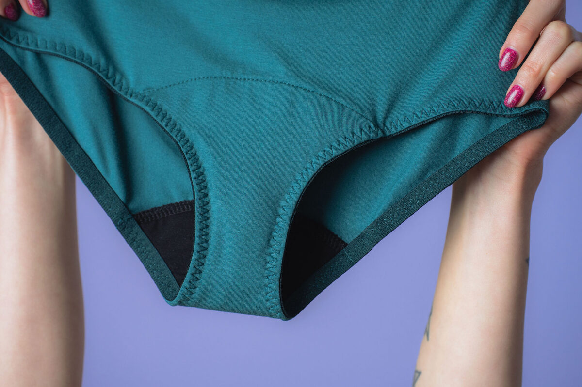 Pine green panties for teens